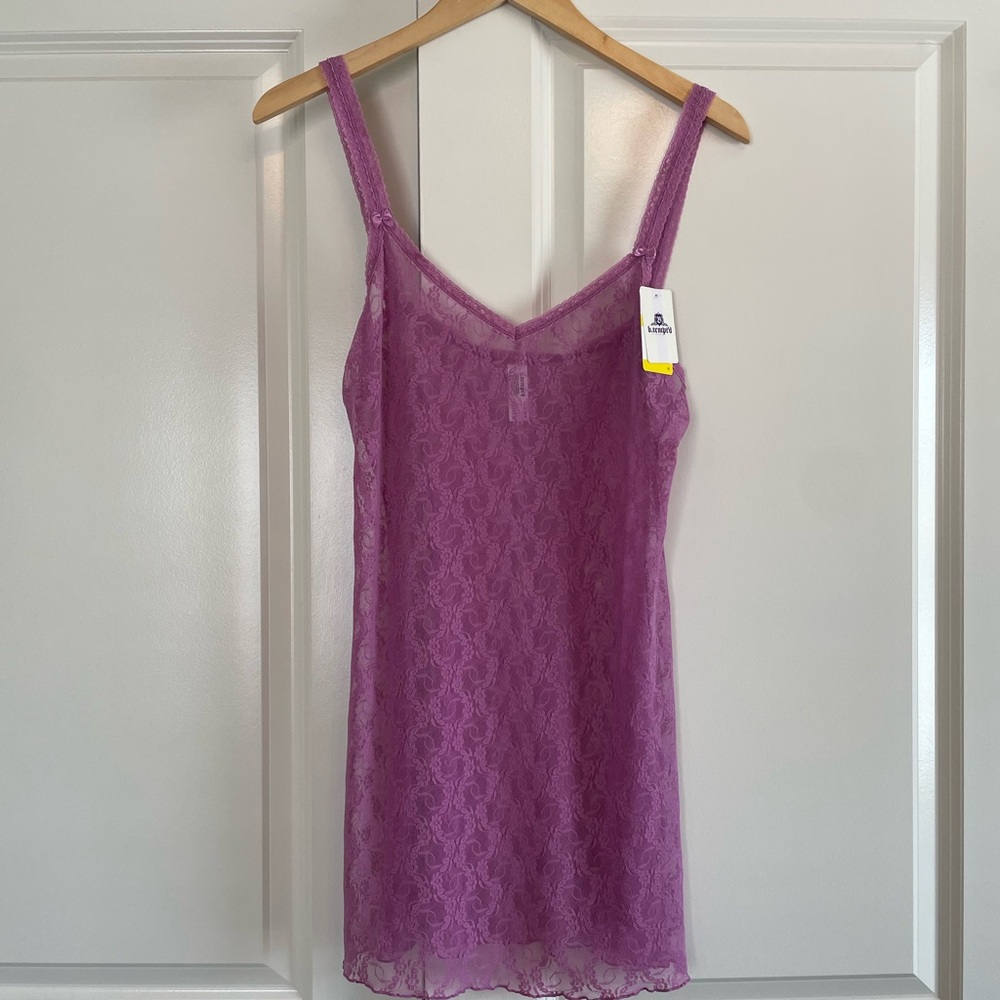 b. Tempted Pink/Purple Lace Chemise and Panties
